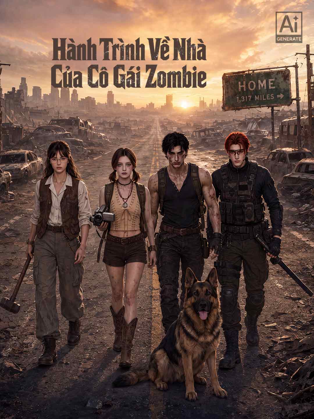 Poster phim ngắn Hành Trình Về Nhà Của Cô Gái Zombie