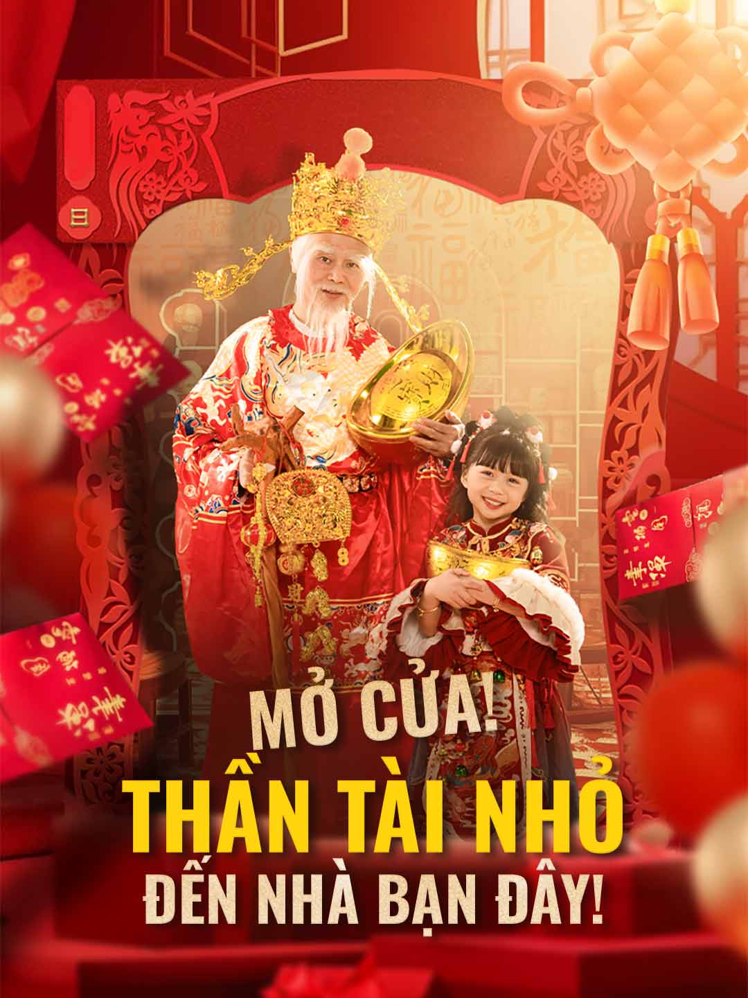 Poster phim ngắn Mở cửa! Thần Tài Nhỏ đến nhà bạn đây!